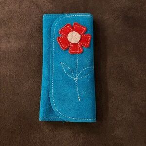 Handmade Suede Travel Jewelry Organizer Roll
